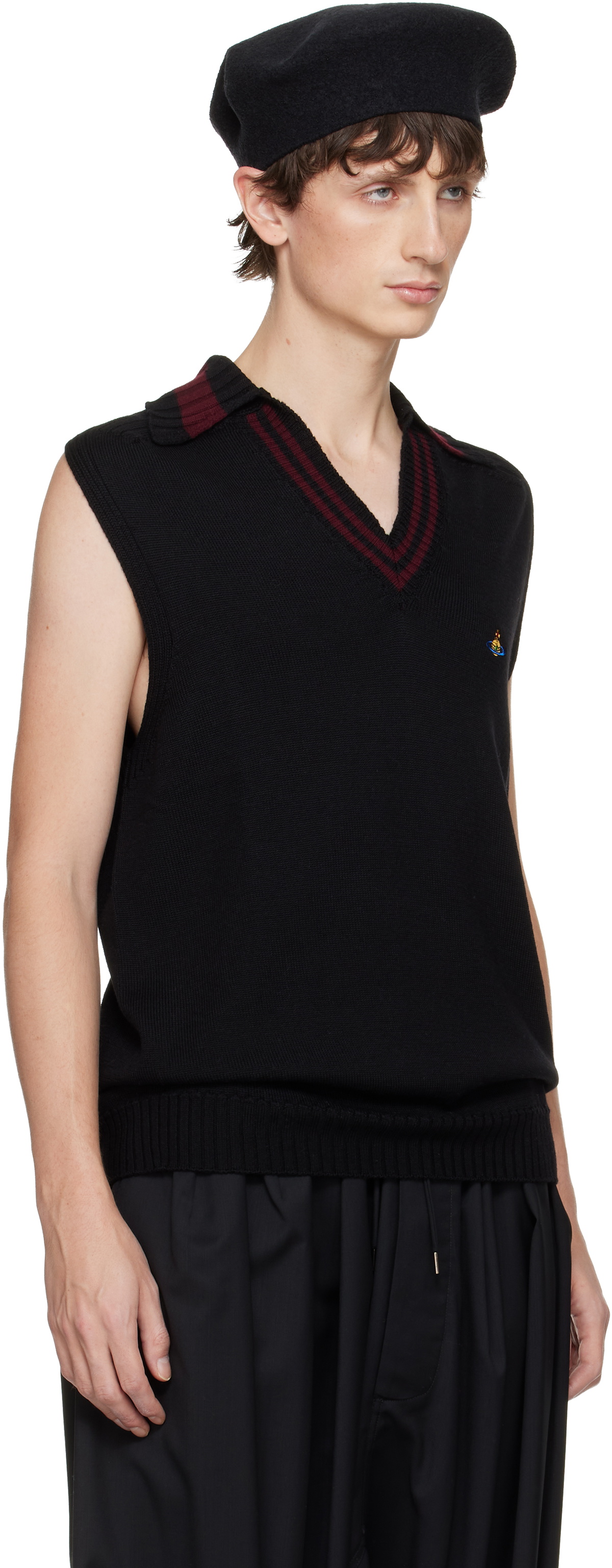 Vivienne Westwood Black Fisherman Sweater Vest
