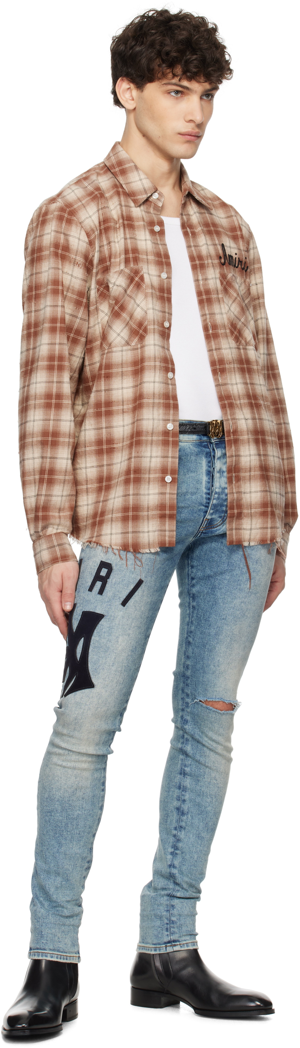 【関税込み】AMIRI ブラック MA Quad 4CM Enamel ベルト AMIRI アミリ FW25 MA QUAD 4CM ENAMEL BELT / BLK - NUBIAN