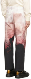 Alexander McQueen Pink & Black Flower Print Baggy Trousers