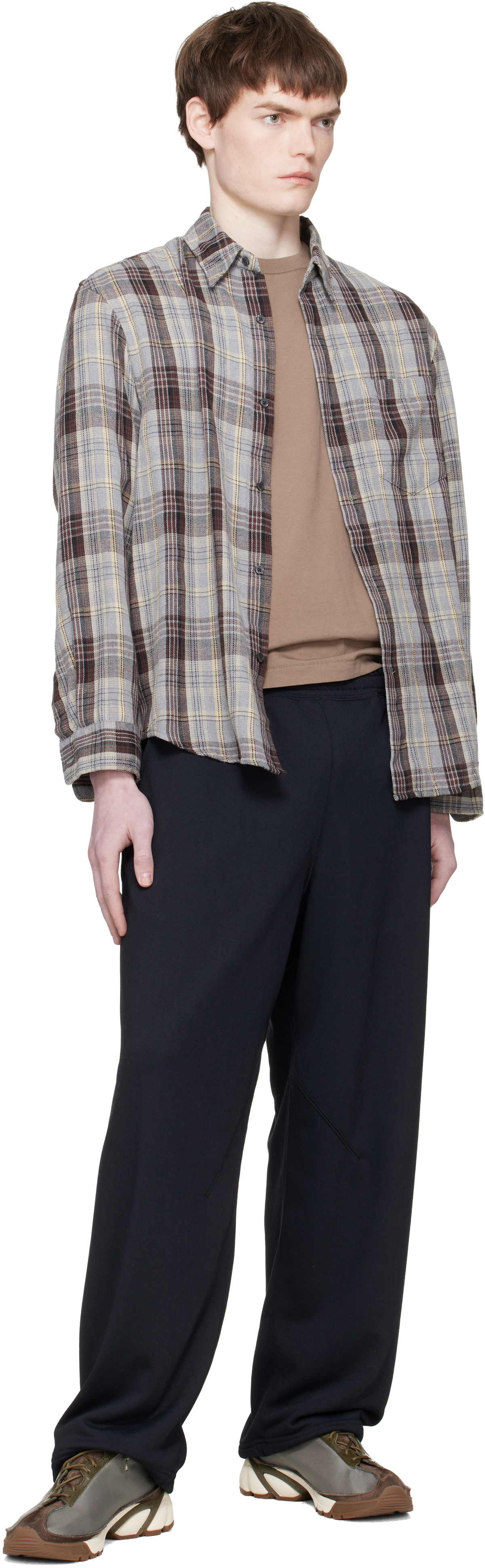 nanamica Black Polyester Pile Sweatpants