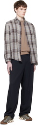 nanamica Black Polyester Pile Sweatpants