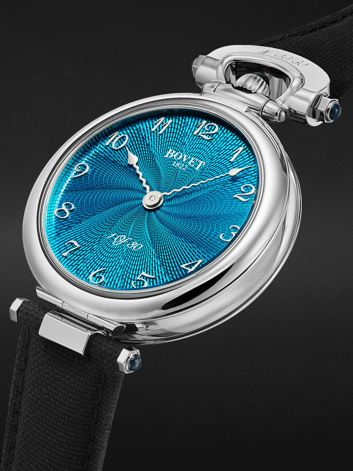 Bovet - Monsieur BOVET Limited Edition Hand-Wound 43mm Titanium and Canvas Watch, Ref. No. AI43032