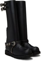 Andersson Bell Black Heather Cutout Leather Boots