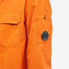 C.P. Company Men's Arm Lens Zip Overshirt in Harvest Pumpkin