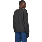 We11done Grey Mohair Oversized Sweater