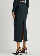 Clea Lennon Knitted Midi Skirt Navy