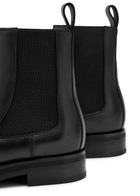 The Row Leather Chelsea Boots Black