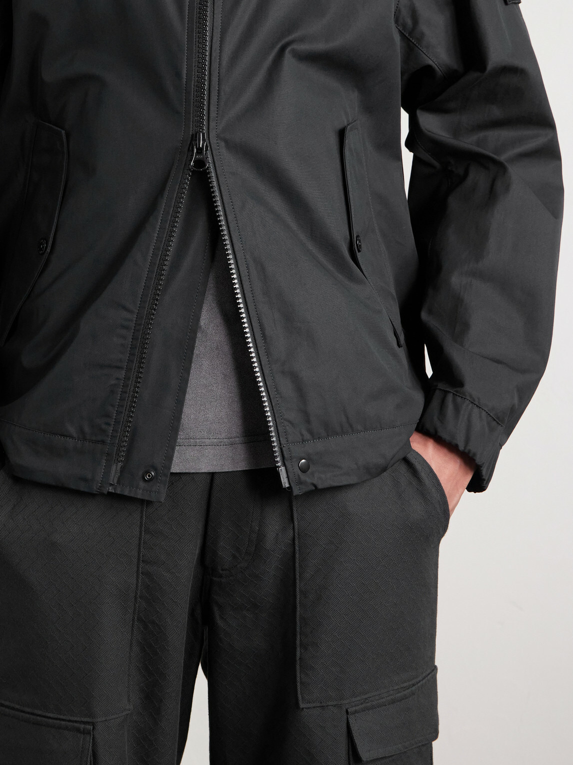 Stone Island - STONE ISLAND GHOST Cotton Hooded Parka - Black