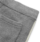 Theory - Astine Tapered Striped Wool and Cashmere-Blend Sweatpants - Gray