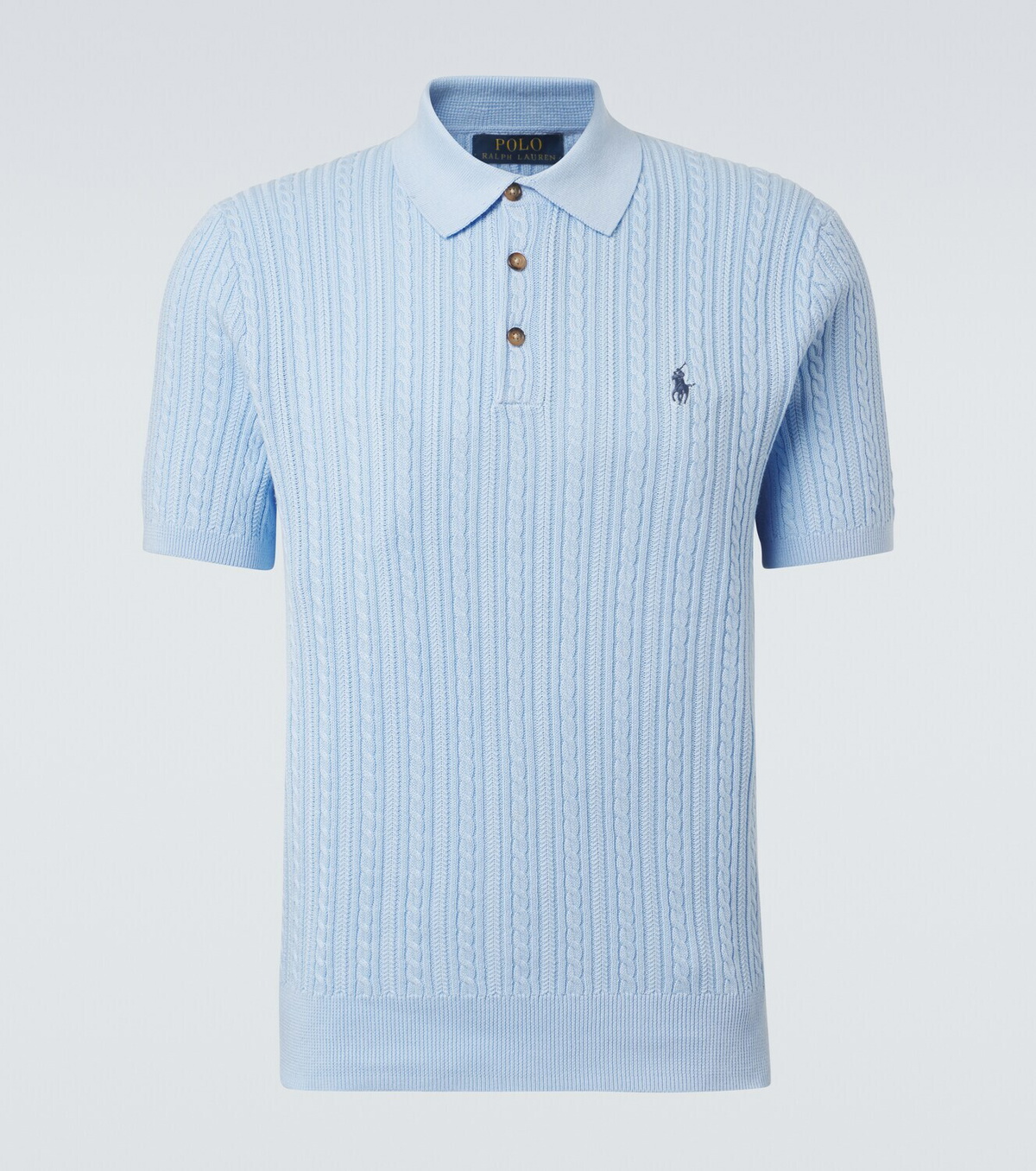 Polo Ralph Lauren Cable-knit cotton polo sweater Polo Ralph Lauren