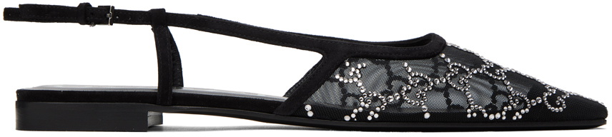 GG Slingback Flat Sandals Black Caro main image 1