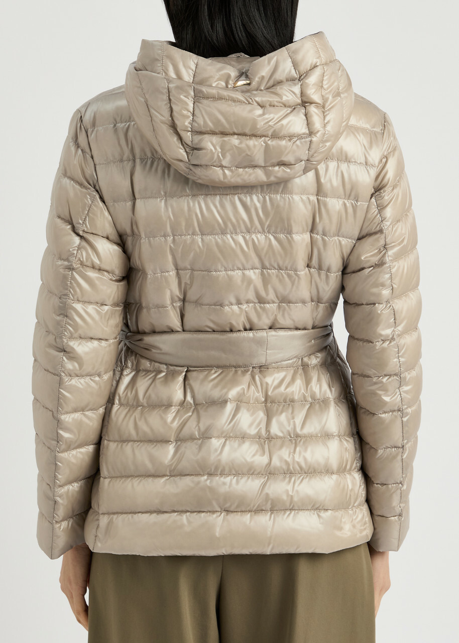 Herno Hooded Quilted Shell Jacket Cream