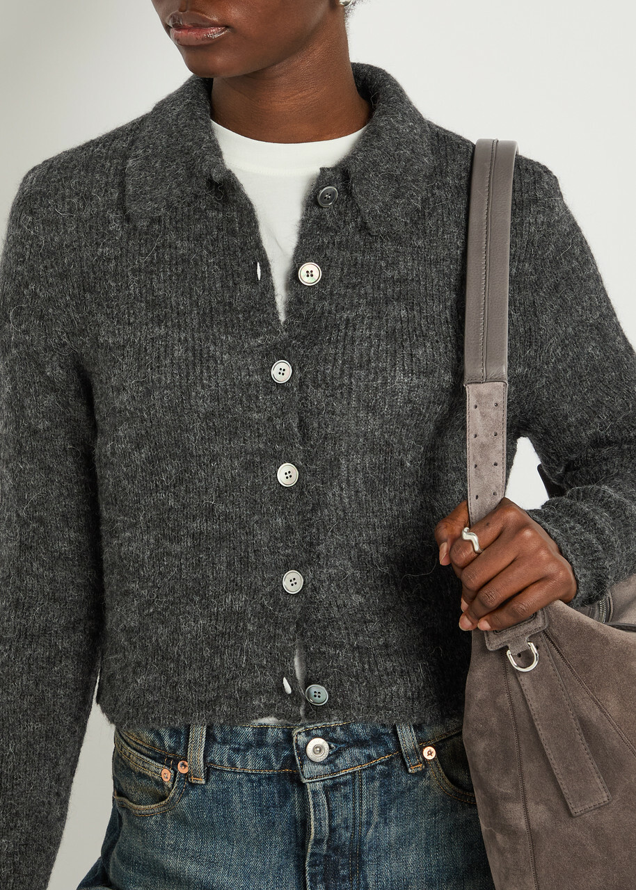 Our Legacy Mazzy Alpaca-blend Cardigan Dark Grey