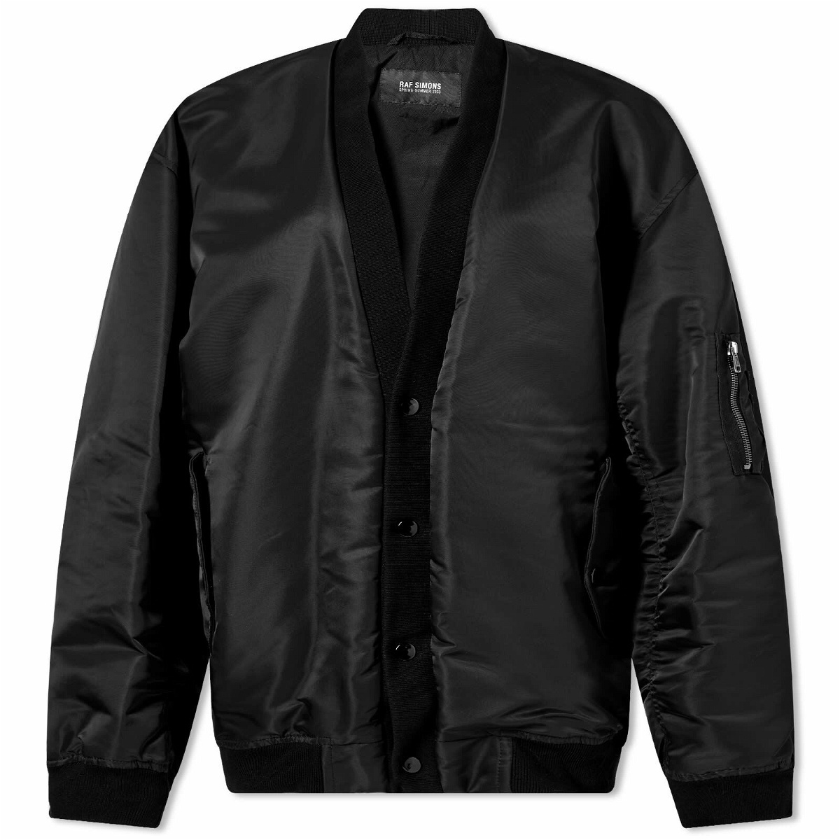 Photo: Raf Simons Women's Bomber Cardigan Jacket in Black