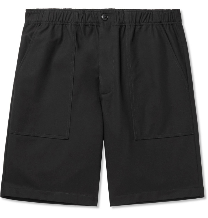 Photo: AMI - Wide-Leg Cotton-Twill Bermuda Shorts - Black