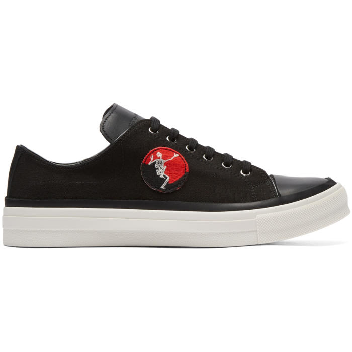 Photo: Alexander McQueen Black Skeleton Patch Sneakers