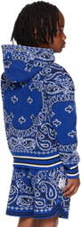 AMIRI Kids Blue Bandana Hoodie
