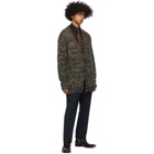 Dries Van Noten Khaki Big Knit Cardigan