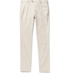 Thom Sweeney - Tapered Pleated Linen-Blend Trousers - Neutrals