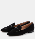 Malone Souliers Bruni leather-trimmed suede loafers