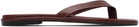 Aeyde Burgundy Melody Leather Thong Sandals
