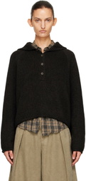 YMC Brown Runaway Neck Sweater