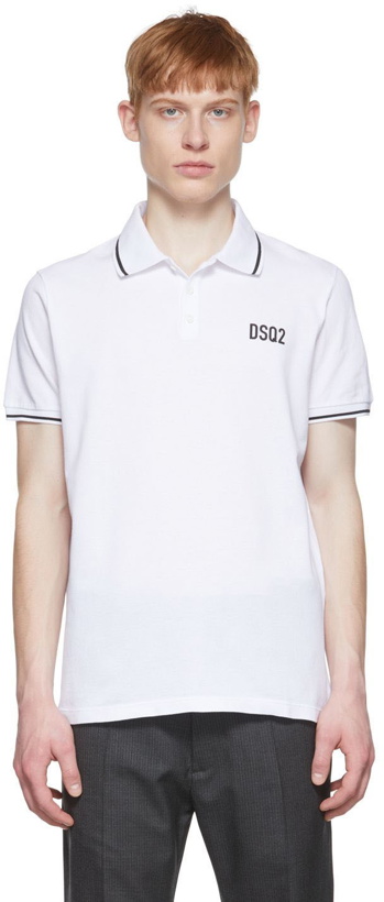 Photo: Dsquared2 White Cotton Polo