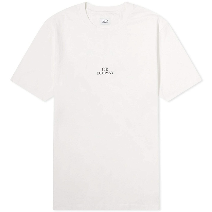 Photo: C.P. Company Men's 30/1 Jersey Graphic T-Shirt in Gauze White