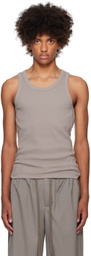 Entire Studios Gray Rib Tank Top