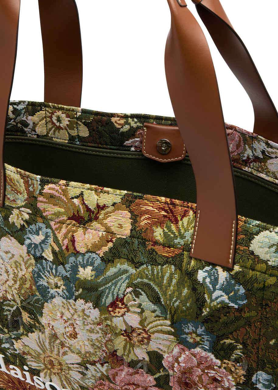 花と緑で日常にアートを◎*MAISON MARGIELA* Cabas トートバッグ Maison Margiela Cabas Patchwork Canvas Tote - Multi Floral