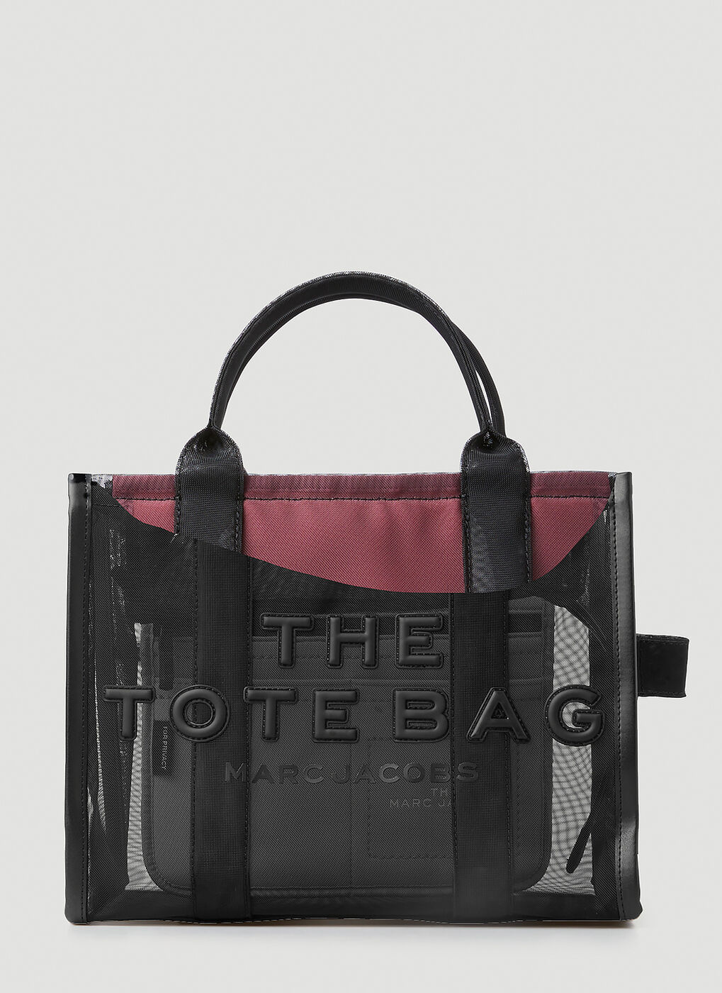 Logo Print Mesh Mini Tote Bag in Black Marc Jacobs