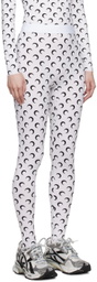 Marine Serre White All Over Moon Leggings