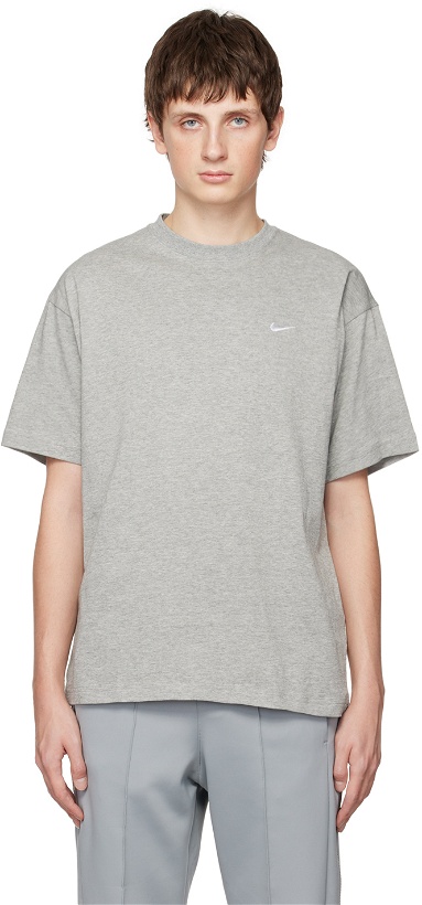Photo: Nike Gray Solo Embroidered T-Shirt