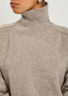 Khaite Willem Ribbed Cashmere Jumper Beige