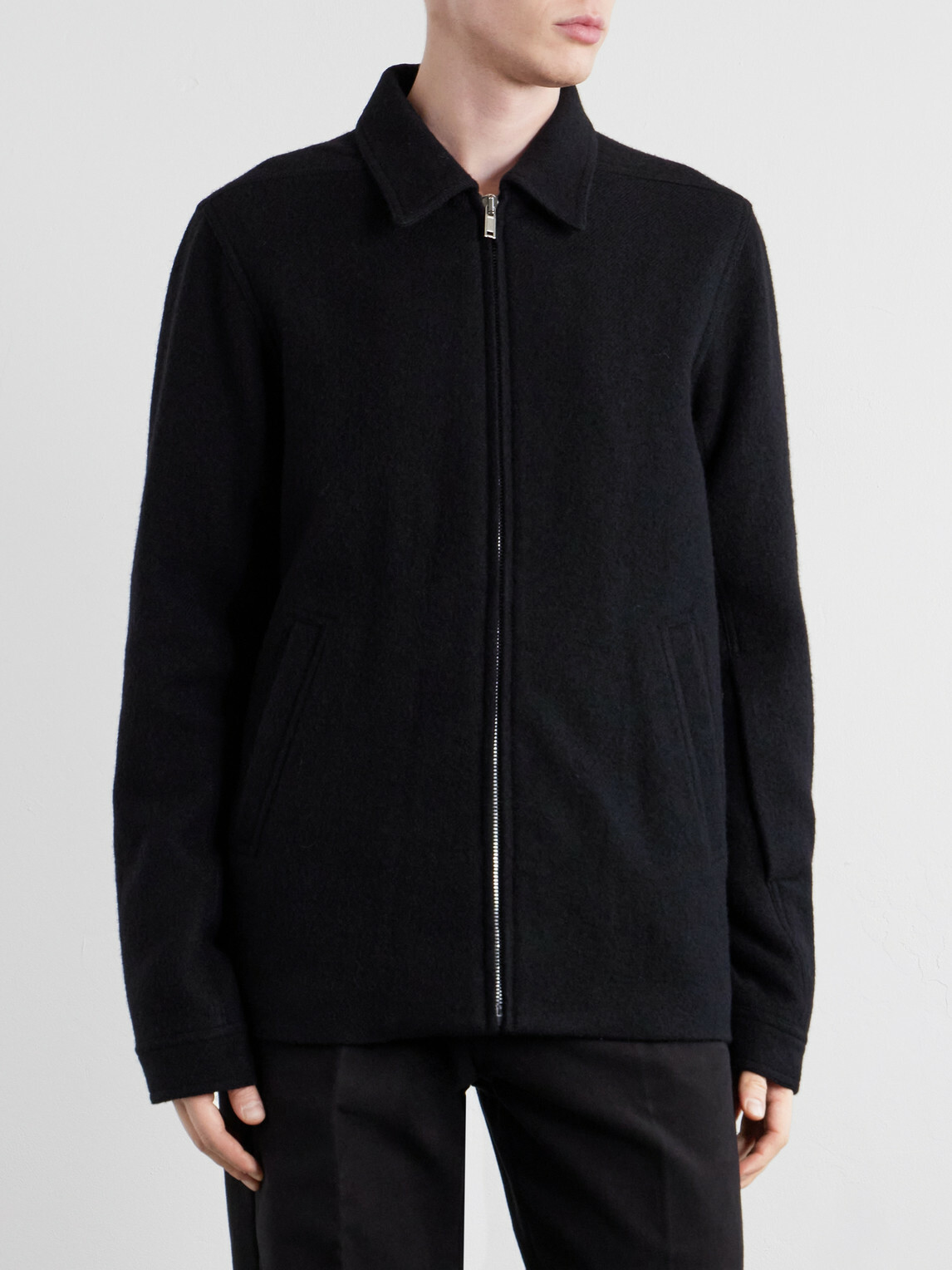 Rick Owens - Brad Virgin Wool Zip-up Jacket - Black