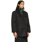GANNI Black Nylon Oversized Blazer