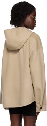 System Taupe Hooded Zip-Up