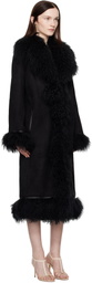 Saks Potts Black Bonna Shearling Coat