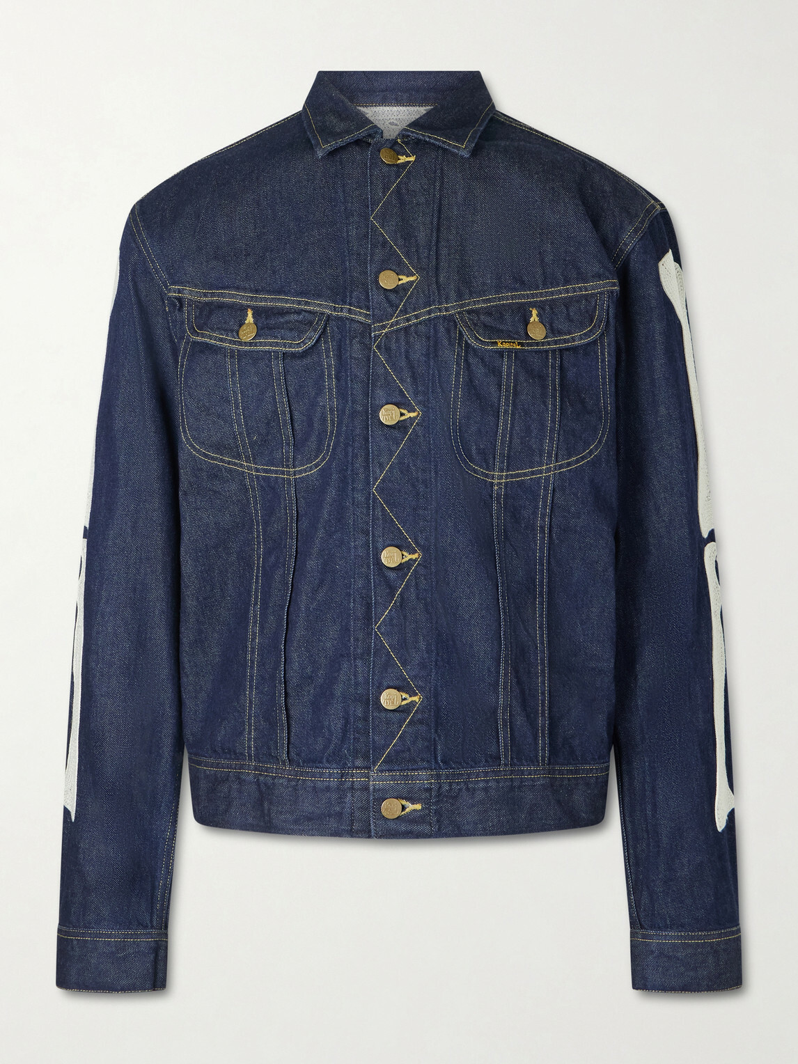 KAPITAL - Embroidered Denim Jacket - Blue