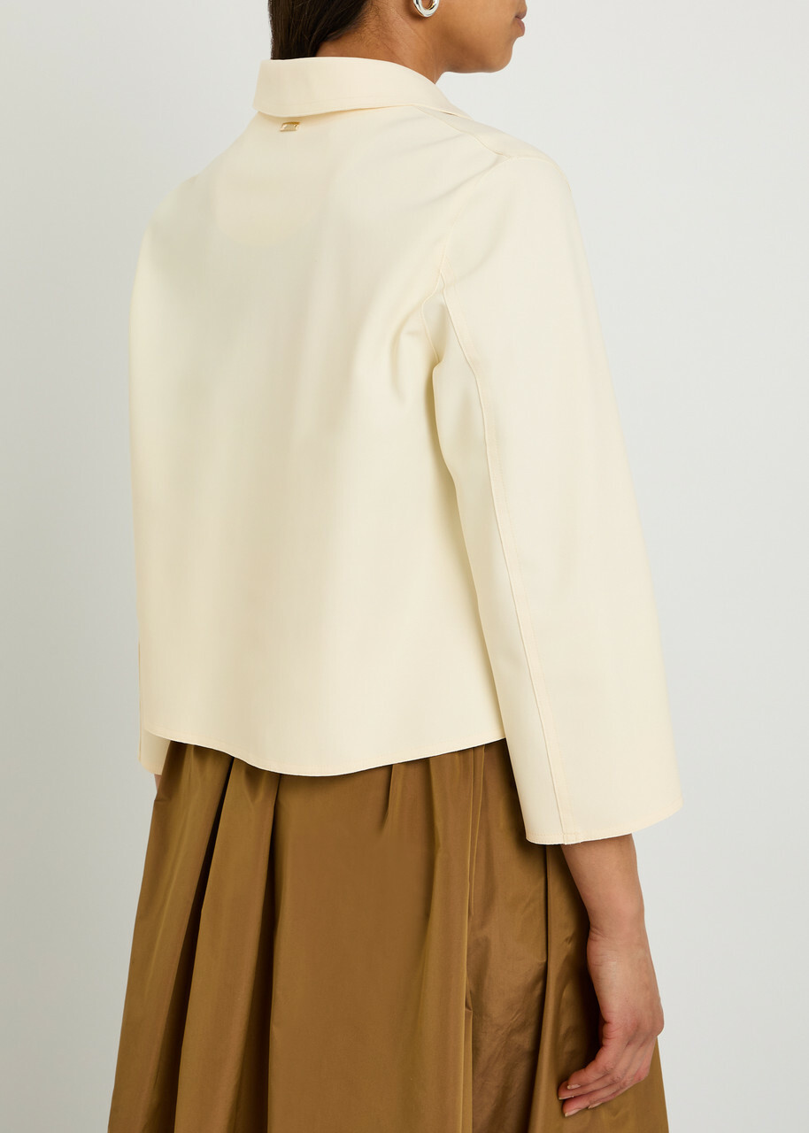 Herno Cropped Stretch-polyamide Jacket Off White