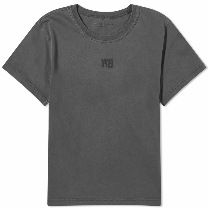 Photo: Alexander Wang Women's Essential Logo T-Shirt in Soft Obsidian