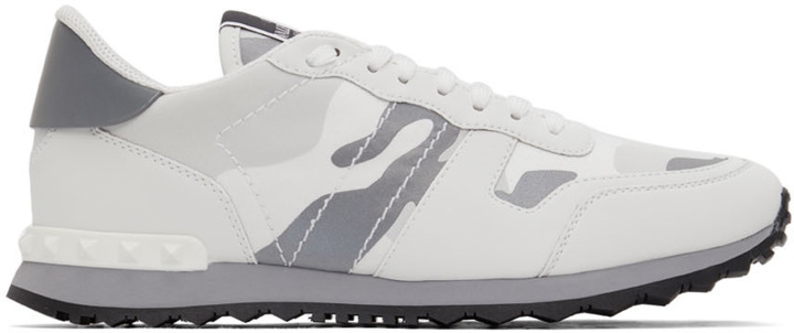 Photo: Valentino Garavani White Camo Rockrunner Sneakers