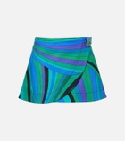 Pucci Iride cotton-blend wrap skirt