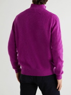 Massimo Alba - Brushed Cashmere Half-Zip Sweater - Purple