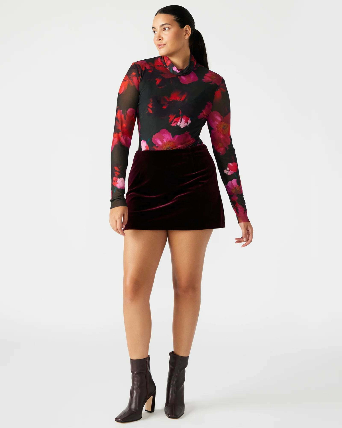 Steve Madden Luella Bodysuit Long Sleeve in Pink