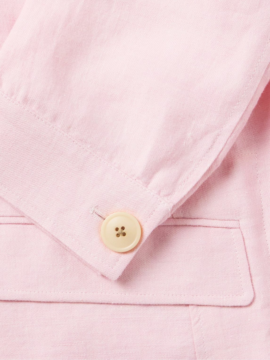 Oliver Spencer - Wyndhams Unstructured Linen Suit Jacket - Pink