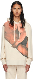 JW Anderson Beige Printed Hoodie