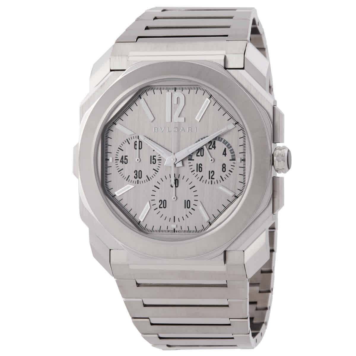 Bvlgari Octo Finissimo Chronograph Automatic Silver Dial Mens Watch 103661