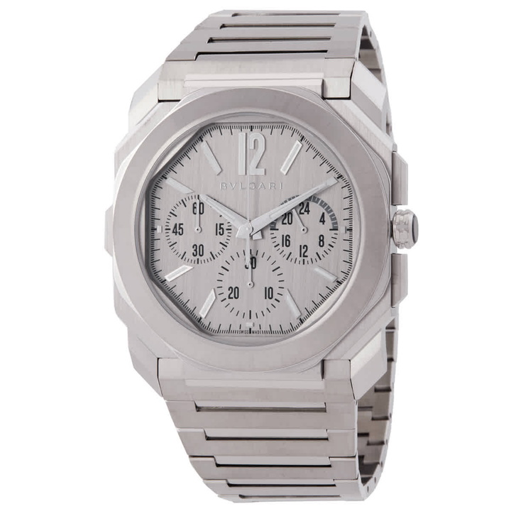 Photo: Bvlgari Octo Finissimo Chronograph Automatic Silver Dial Mens Watch 103661