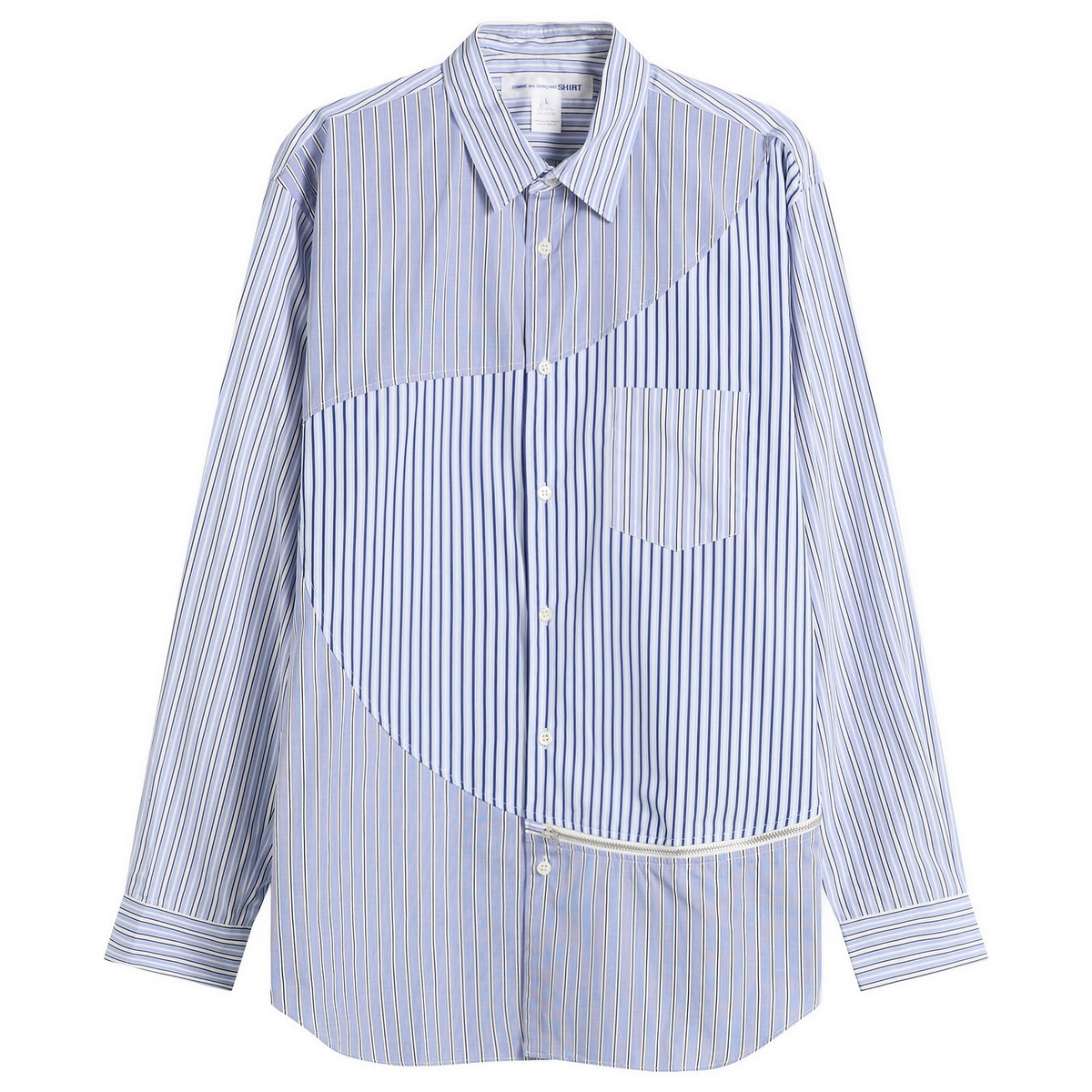 Comme des Garçons SHIRT Men's Striped Poplin Shirt in Stripe X Stripe